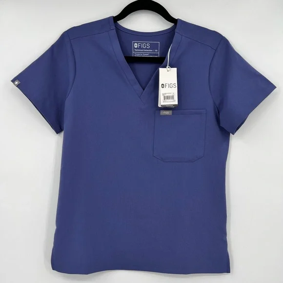 🆕 NWT FIG’S Scrub Set Catarina One Pocket Top Zamora High Waisted Jogger Pant XS - Picture 3 of 12